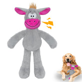 Plush Donkey Squeaky Dog Toy for Small