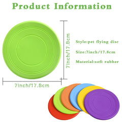 6-Pack Soft Flying Dog Discs for Small & Medium Dogs