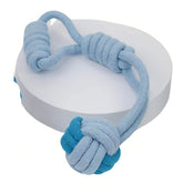 Eco Cotton Rope Tug Ball Dog Toy with Handle for Small Dogs