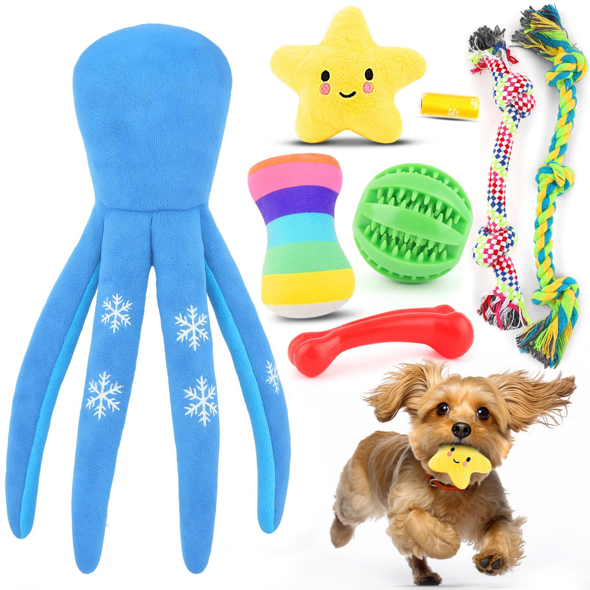 8-Piece Puppy Toy Set for Small Dogs