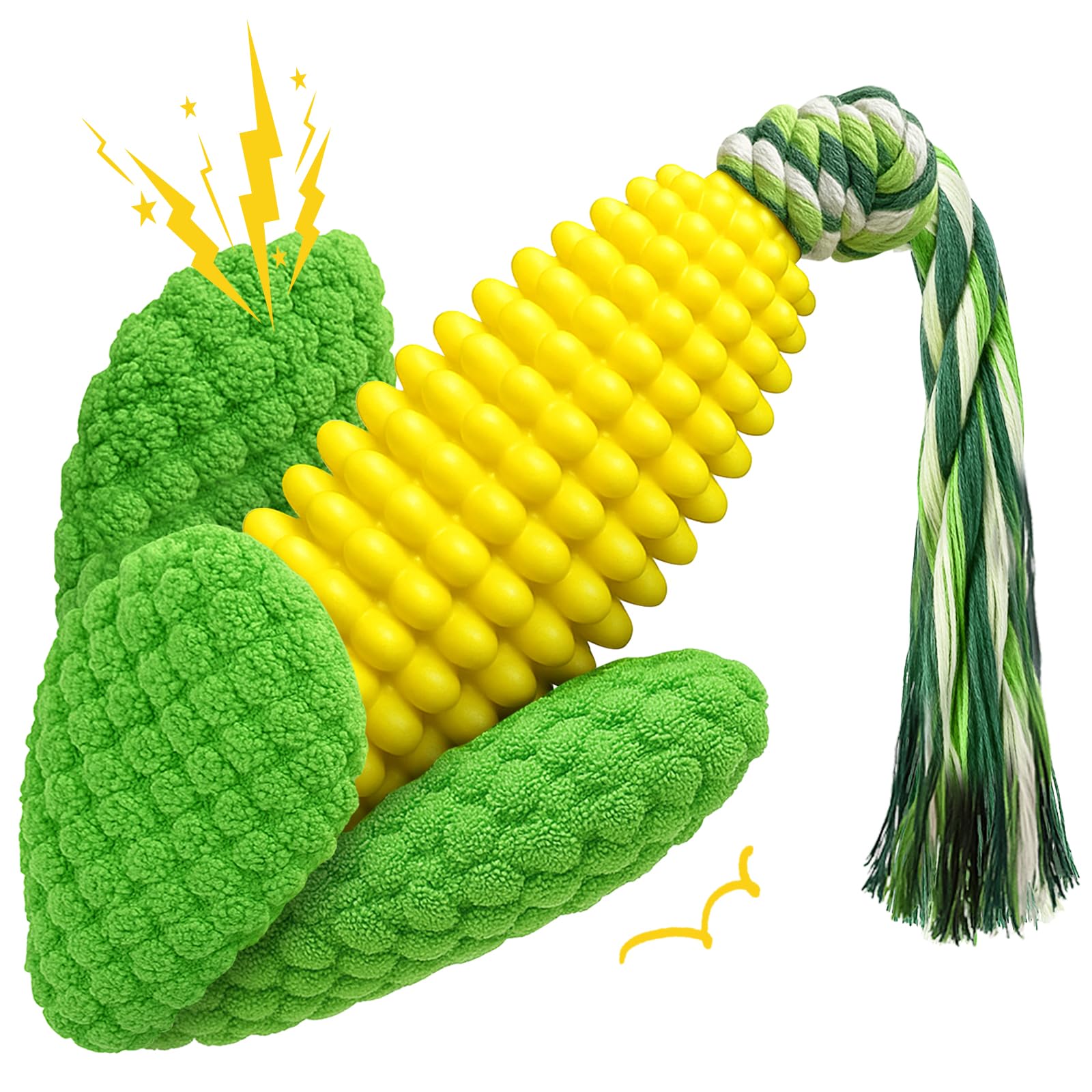 Squeaky Corn Dog Chew Toy