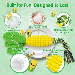 Squeaky Corn Dog Chew Toy