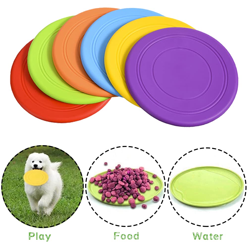 6-Pack Soft Flying Dog Discs for Small & Medium Dogs