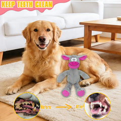 Plush Donkey Squeaky Dog Toy for Small